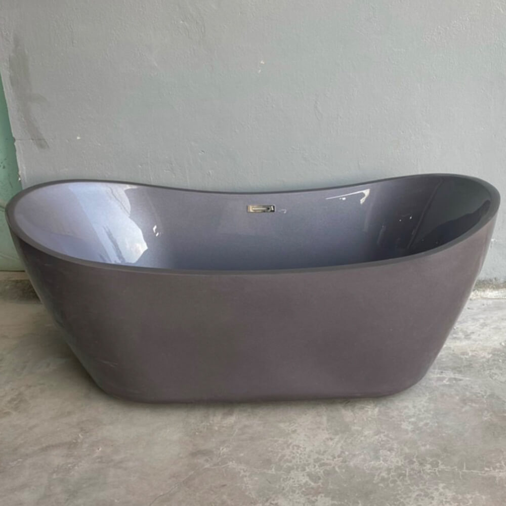 Cận cảnh bề mặt lấp lánh của bồn tắm xám galaxy